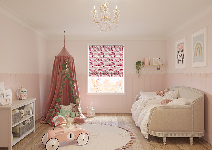 Magic Castle, Princess Pink - Twist&Fit Roman Blind - Image 8